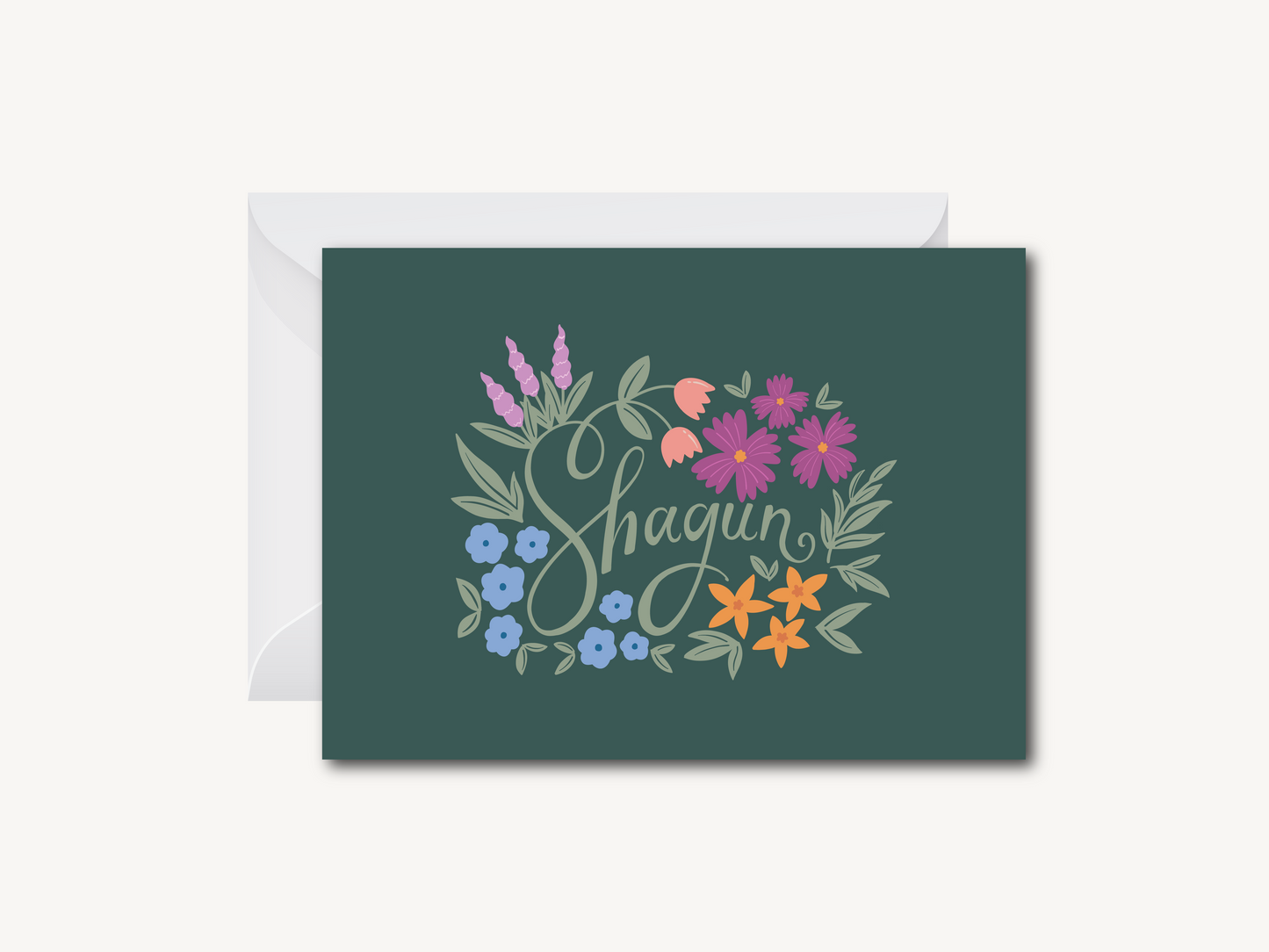 Floral Shagun - Greeting Card (Version B)
