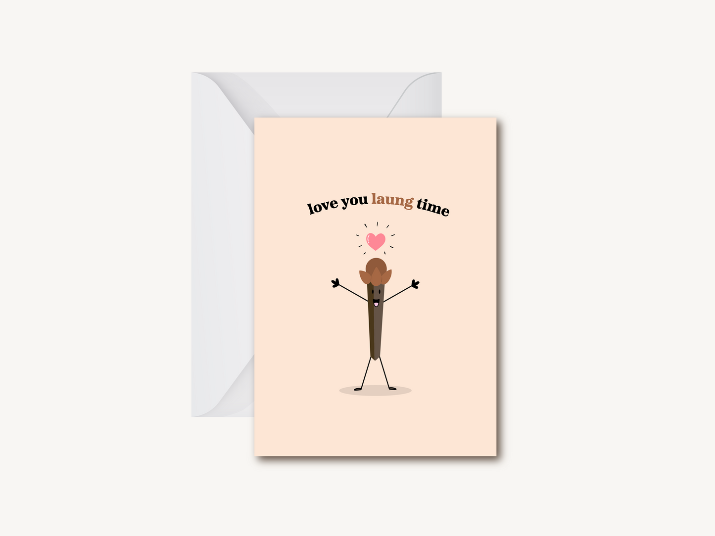 Love You Laung Time - Greeting Card (Large)