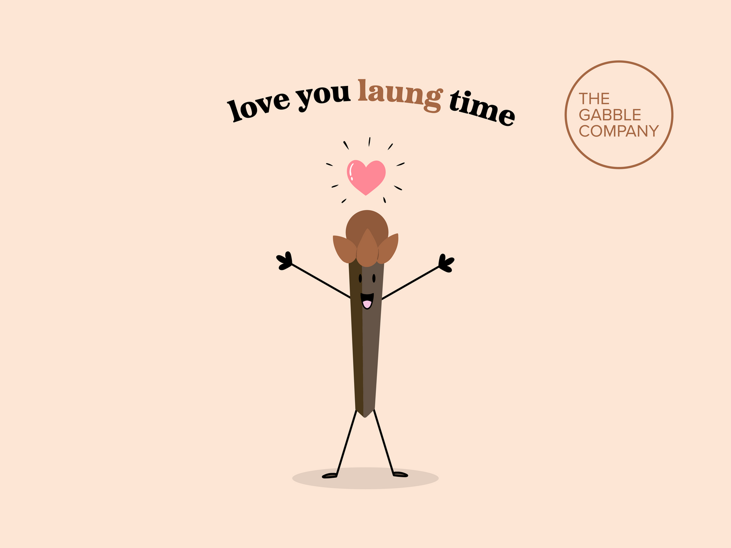 Love You Laung Time - Greeting Card (Large)