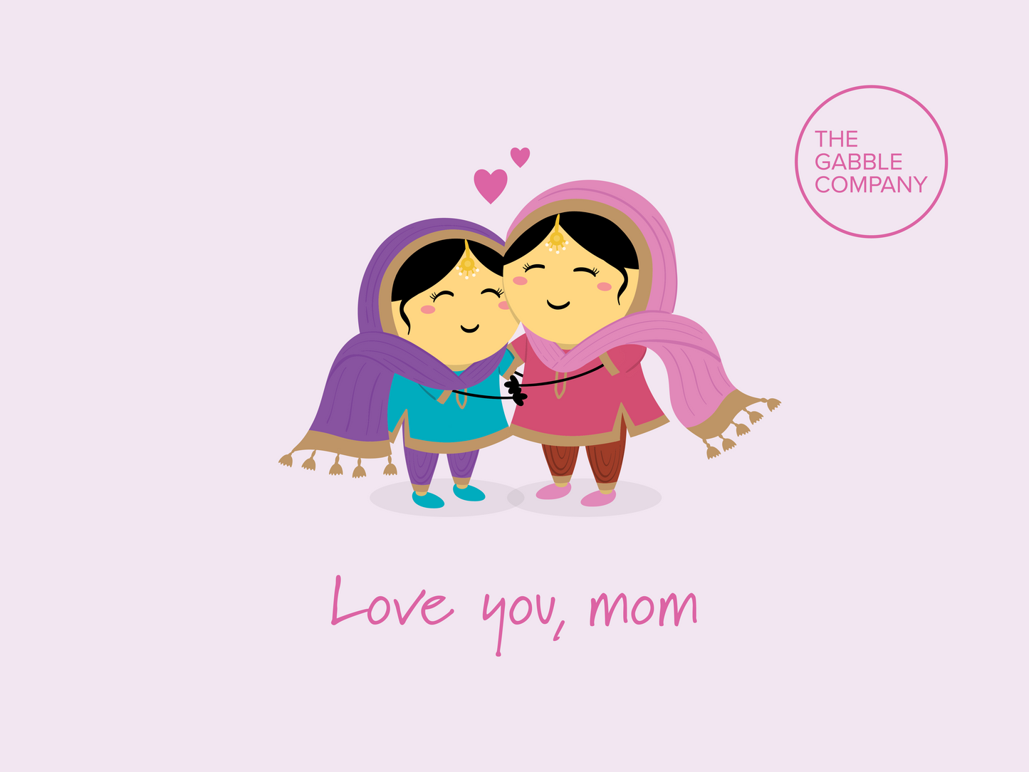 Love you, mom - Greeting Card (Large)