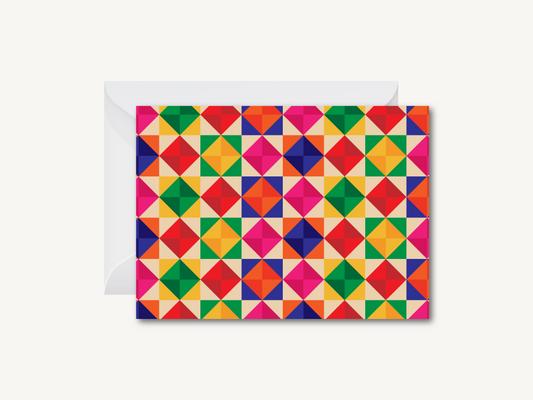 Phulkari Pattern (A) - Greeting Card