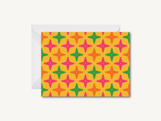 Phulkari Pattern (F) - Greeting Card